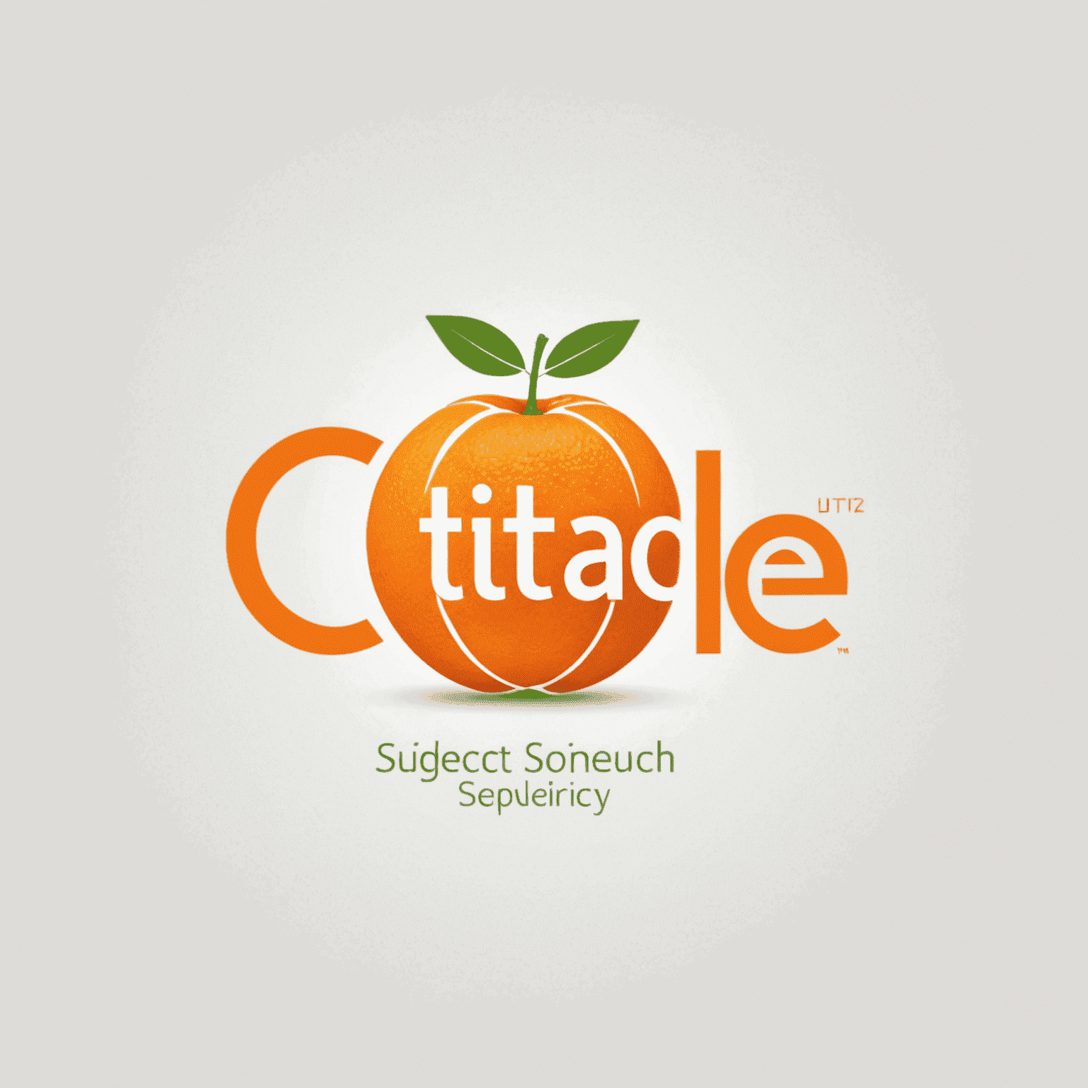 Citadele logo - oranžs uzraksts uz balta fona